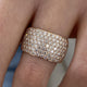 Diamond Wide Pave Band 1.84 Carat Rose Gold 14K