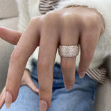 Diamond Wide Pave Band 1.84 Carat Rose Gold 14K