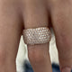 Diamond Wide Pave Band 1.84 Carat Rose Gold 14K