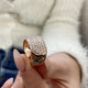 Diamond Wide Pave Band 1.84 Carat Rose Gold 14K