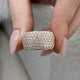 Diamond Wide Pave Band 1.84 Carat Rose Gold 14K