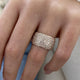 Diamond Wide Pave Band 1.84 Carat Rose Gold 14K