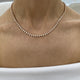 Diamond Tennis Necklace 4.57 Carat Rose Gold 14K