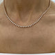 Diamond Tennis Necklace 4.57 Carat Rose Gold 14K