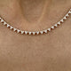 Diamond Tennis Necklace 4.57 Carat Rose Gold 14K