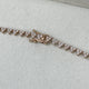 Diamond Tennis Necklace 4.57 Carat Rose Gold 14K