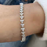 Diamond Tennis Bracelet 4.04 Carat White Gold 14K