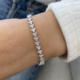 Diamond Tennis Bracelet 4.04 Carat White Gold 14K