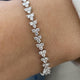 Diamond Tennis Bracelet 4.04 Carat White Gold 14K