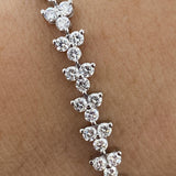 Diamond Tennis Bracelet 4.04 Carat White Gold 14K