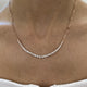 Diamond Chain Necklace 2.28 Carat Rose Gold 14K