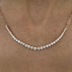 Diamond Chain Necklace 2.28 Carat Rose Gold 14K