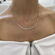 Diamond Chain Necklace 2.28 Carat Rose Gold 14K