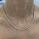 Diamond Tennis Necklace 4.55 Carat Yellow Gold 14K