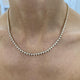 Diamond Tennis Necklace 4.55 Carat Yellow Gold 14K