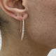 Diamond Threader Earrings 1.17 Carat Rose Gold 14K