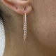 Diamond Threader Earrings 1.17 Carat Rose Gold 14K