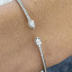 Diamond Bangle 0.59 Carat White Gold 14K