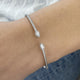 Diamond Bangle 0.59 Carat White Gold 14K