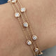 Diamond Chain Bracelet 1.12 Carat Rose Gold 14K