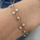 Diamond Chain Bracelet 1.12 Carat Rose Gold 14K
