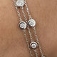 Diamond Chain Bracelet 1.13 Carat White Gold 14K