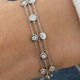 Diamond Chain Bracelet 1.13 Carat White Gold 14K