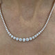 Diamond Tennis Necklace 6.56 Carat Rose Gold 14K