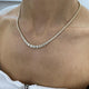 Diamond Tennis Necklace 6.52 Carat Yellow Gold 14K