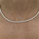 Diamond Tennis Necklace 11.56 Carat Yellow Gold 14K