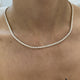 Diamond Tennis Necklace 11.56 Carat Yellow Gold 14K