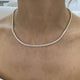 Diamond Tennis Necklace 11.56 Carat Yellow Gold 14K