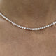 Diamond Tennis Necklace 11.53 Carat Rose Gold 14K