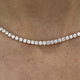 Diamond Tennis Necklace 11.53 Carat Rose Gold 14K