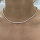 Diamond Tennis Necklace 11.53 Carat Rose Gold 14K