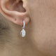 Diamond Dangle Earrings 1.01 Carat White Gold 14K