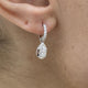 Diamond Dangle Earrings 1.01 Carat White Gold 14K