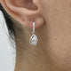 Diamond Dangle Earrings 1.01 Carat White Gold 14K
