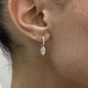 Diamond Dangle Earrings 0.78 Carat White Gold 14K