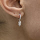 Diamond Dangle Earrings 0.78 Carat White Gold 14K