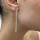 Diamond Drop Earrings 2.47 Carat White Gold 14K