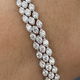 Diamond Tennis Bracelet 6.16 Carat White Gold 14K