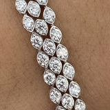 Diamond Tennis Bracelet 6.16 Carat White Gold 14K