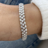 Diamond Tennis Bracelet 6.16 Carat White Gold 14K