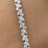 Diamond Tennis Bracelet 4.99 Carat White Gold 14K