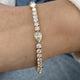 Diamond Tennis Bracelet 7.56 Carat Yellow Gold 14K