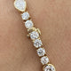 Diamond Tennis Bracelet 7.56 Carat Yellow Gold 14K