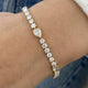 Diamond Tennis Bracelet 7.56 Carat Yellow Gold 14K