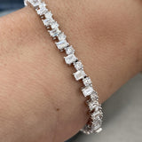 Diamond Tennis Bracelet 6.05 Carat White Gold 14K