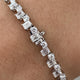 Diamond Tennis Bracelet 6.05 Carat White Gold 14K